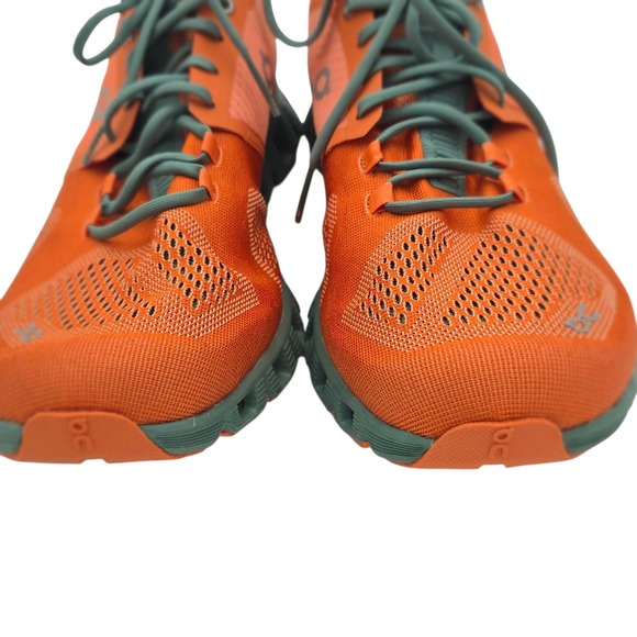 On Running Cloud X Helion Orange Green Men's Size 9 Swiss EngineeringSporty EUC